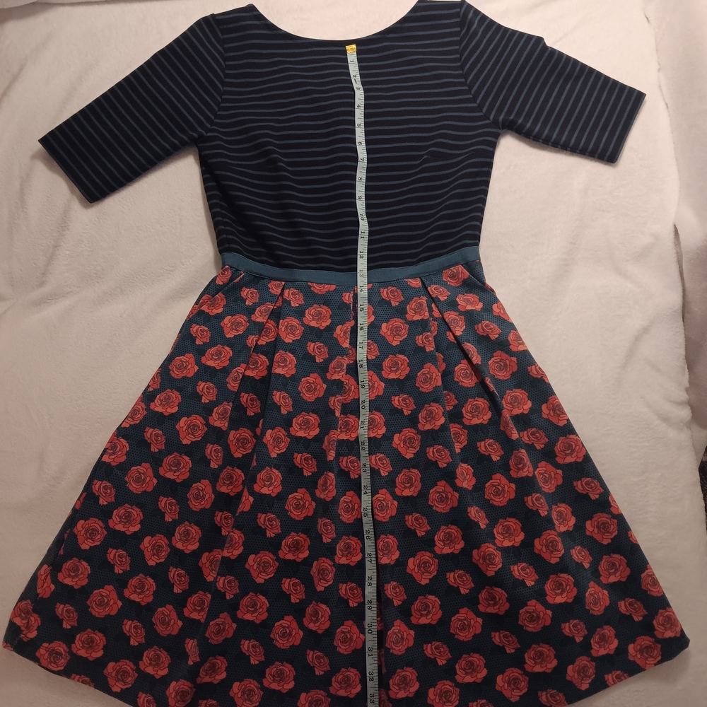 Navy and Red Floral Kids Dress